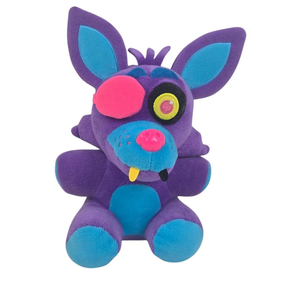 Funko FNAF Blacklight Foxy Plush Purple Blue Neon 8" Collectible Toy EUC
